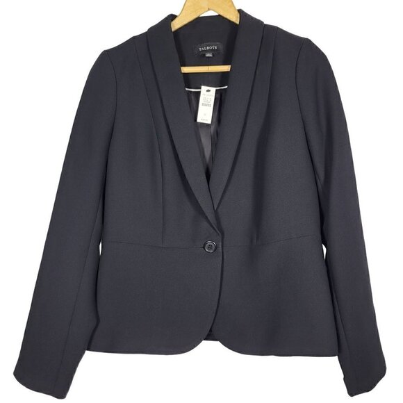 Talbots Jackets & Blazers - NWT Talbots Women's Professional Career One Button Black Blazer Size 2